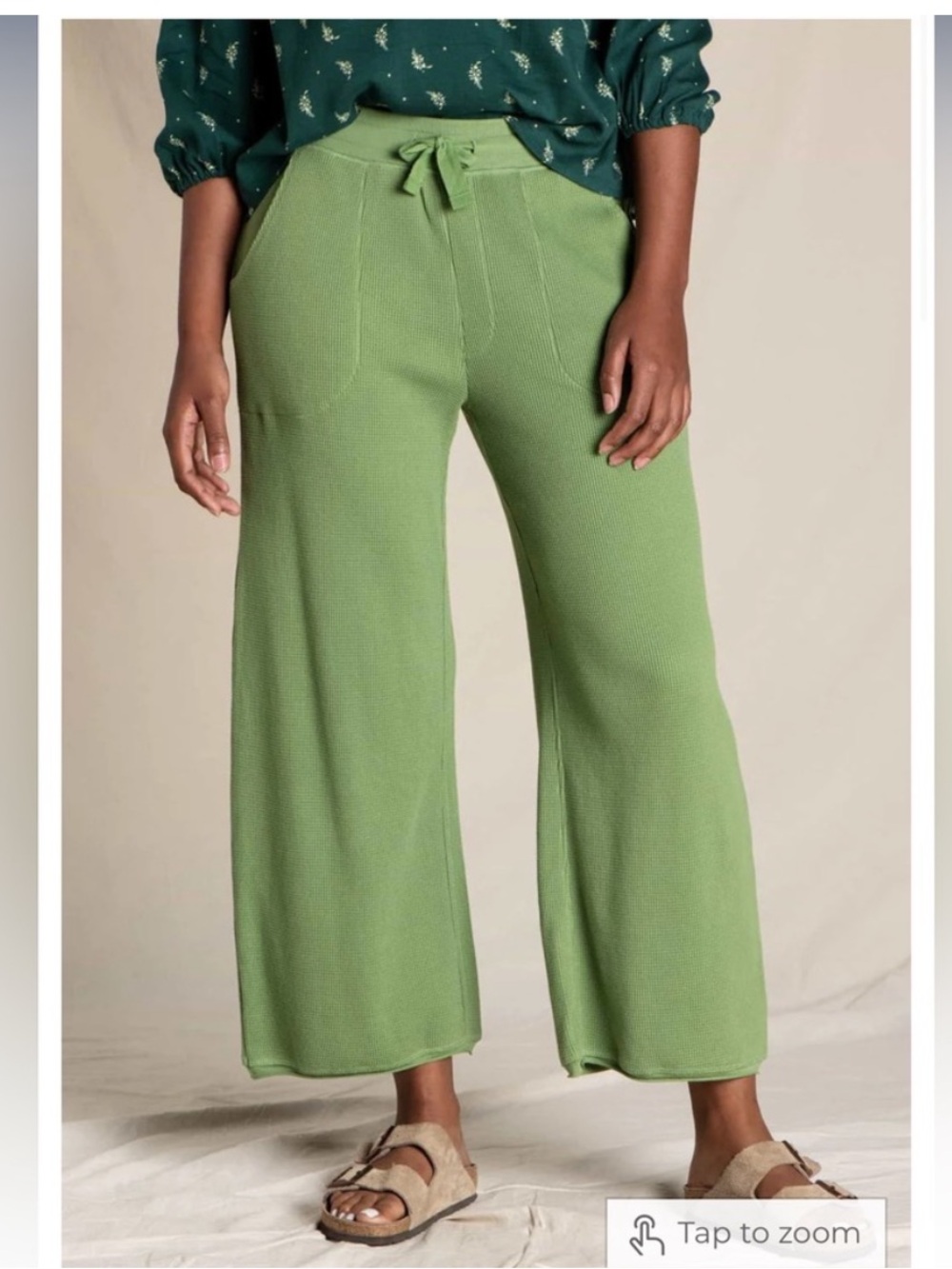 Toad&Co McCloud Wide Leg Pants Medium in Evergreen